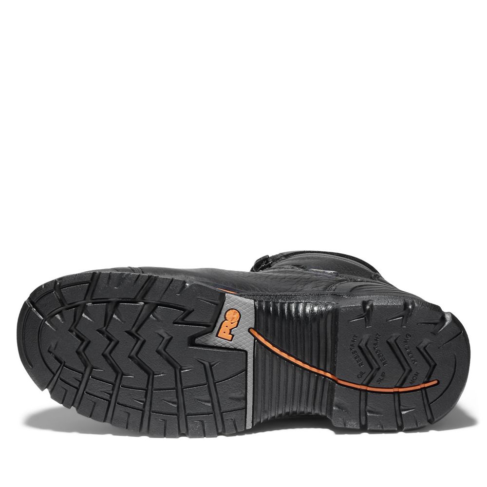 Timberland Μποτακια Εργασίας Ανδρικα Μαυρα - Pro® Endurance 8\" Steel Toe - Greece 5876924-NA